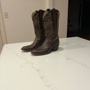 Brown Leather Cowboy Boots Dan Post 8